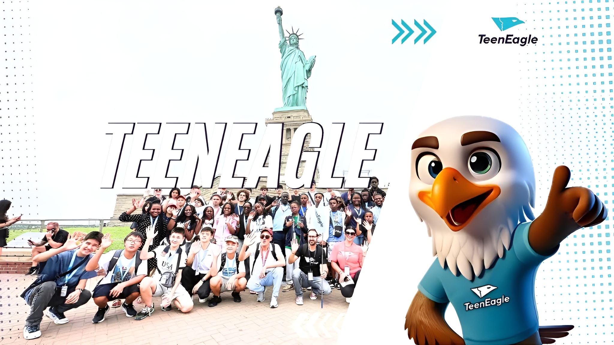TeenEagle students at Statue of Liberty