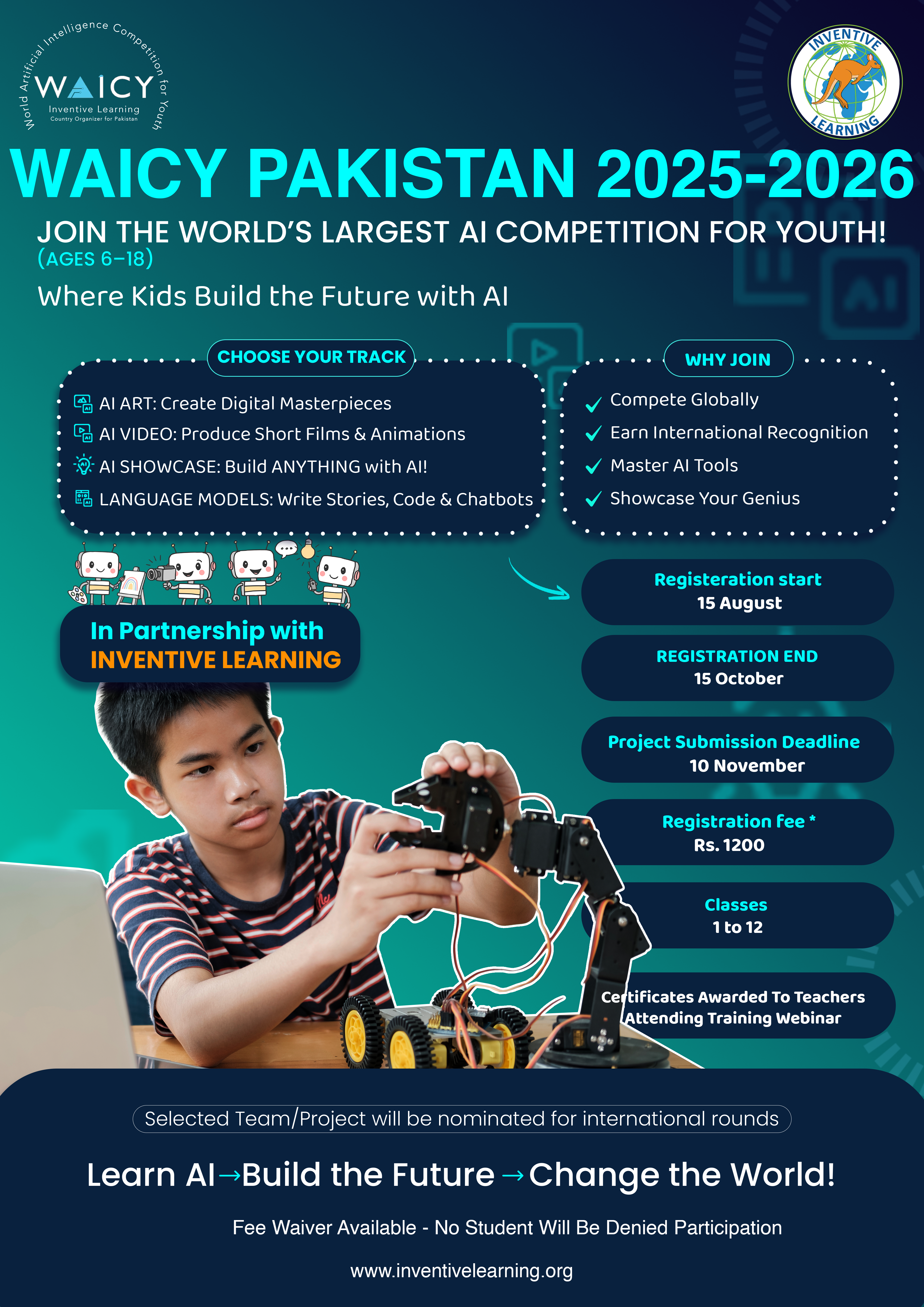 WAICY - World AI Competition for Youth Poster